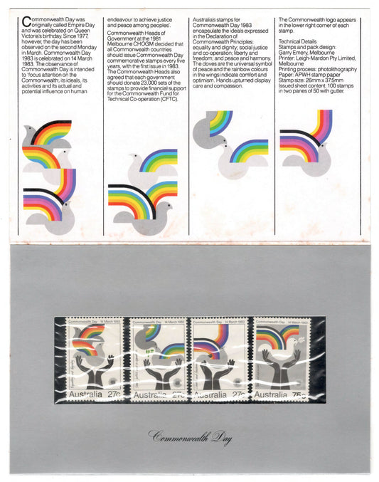 Australia 1983 Commonwealth Day Stamp Pack Australia Post Pack (POP)