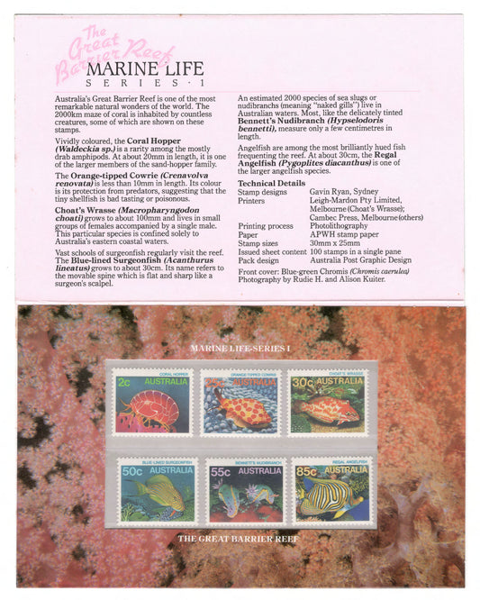 Australia 1984 Marine Life Series I Stamp Pack Australia Post Pack (POP)