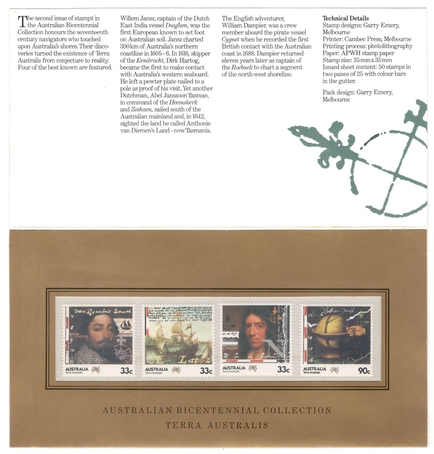 Australia 1985 Australian Bicentennial Collection Stamp Pack Australia Post Pack (POP)