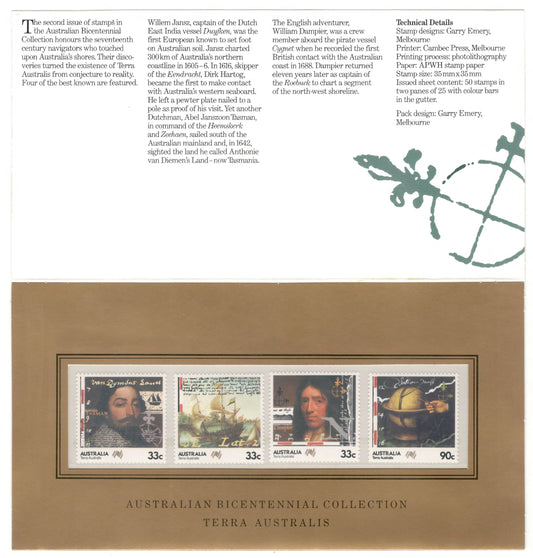 Australia 1985 Australian Bicentennial Collection Stamp Pack Australia Post Pack (POP)