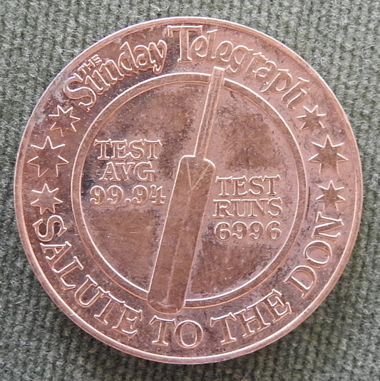 Sir Don Bradman Commemorative Medal - Sunday Telegraph