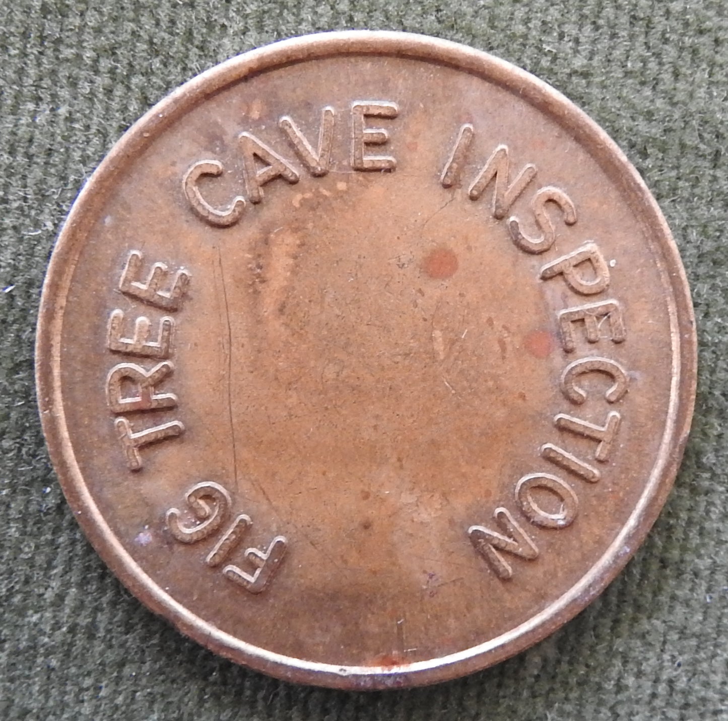 Australian Dept Of Tourism Fig Tree Cave Inspection Token