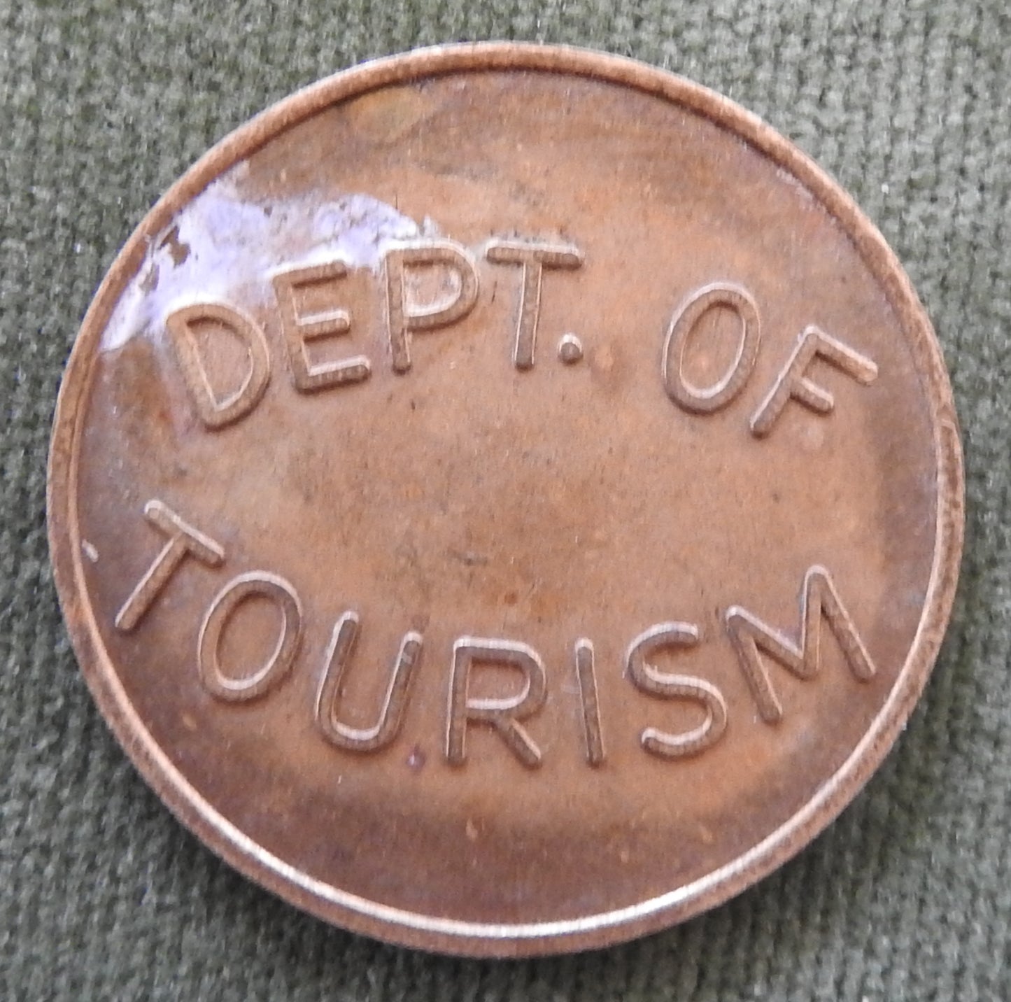 Australian Dept Of Tourism Fig Tree Cave Inspection Token