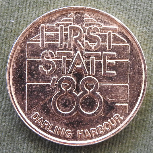 Australian First State 1988 Darling Harbour Celebrating 200 Years of NSW History Medallion