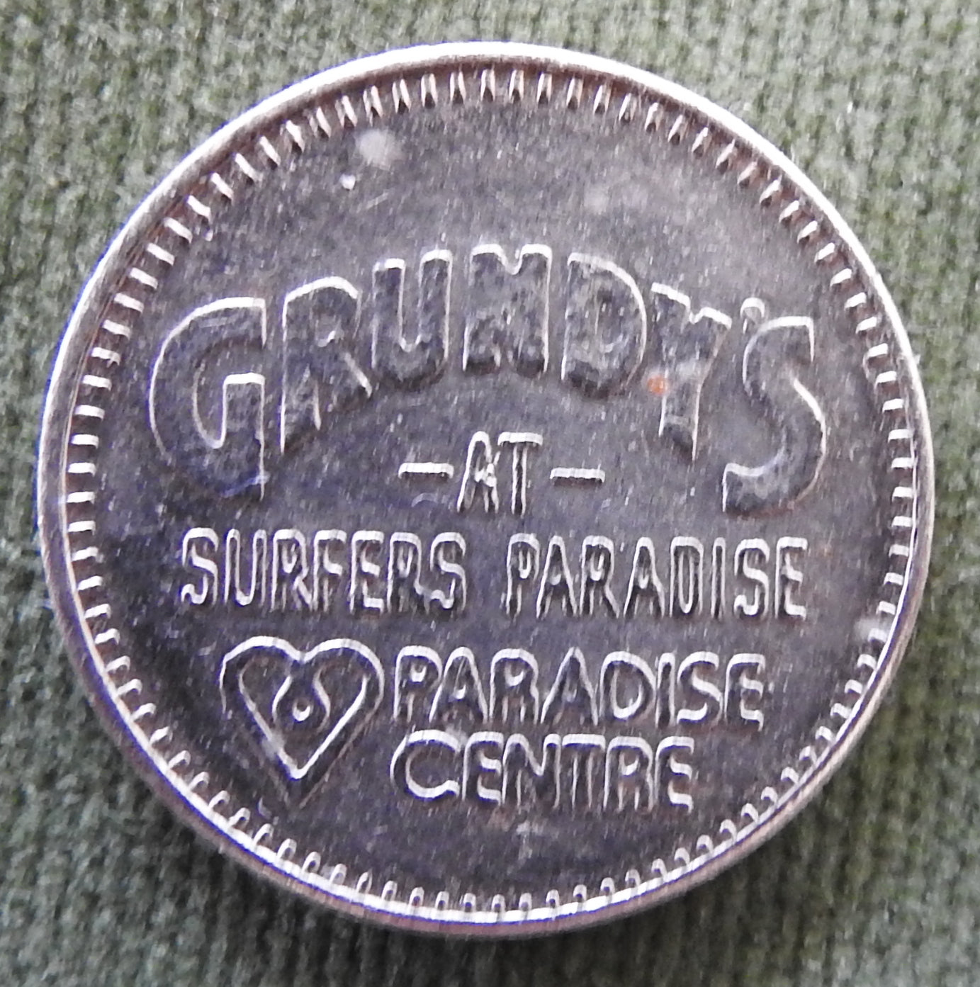Grundy's Surfers Paradise Amusement Centre Token