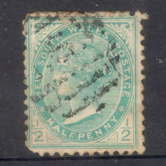 New South Wales 1905-1906 1/2d Bluish Green Queen Victoria Stamp