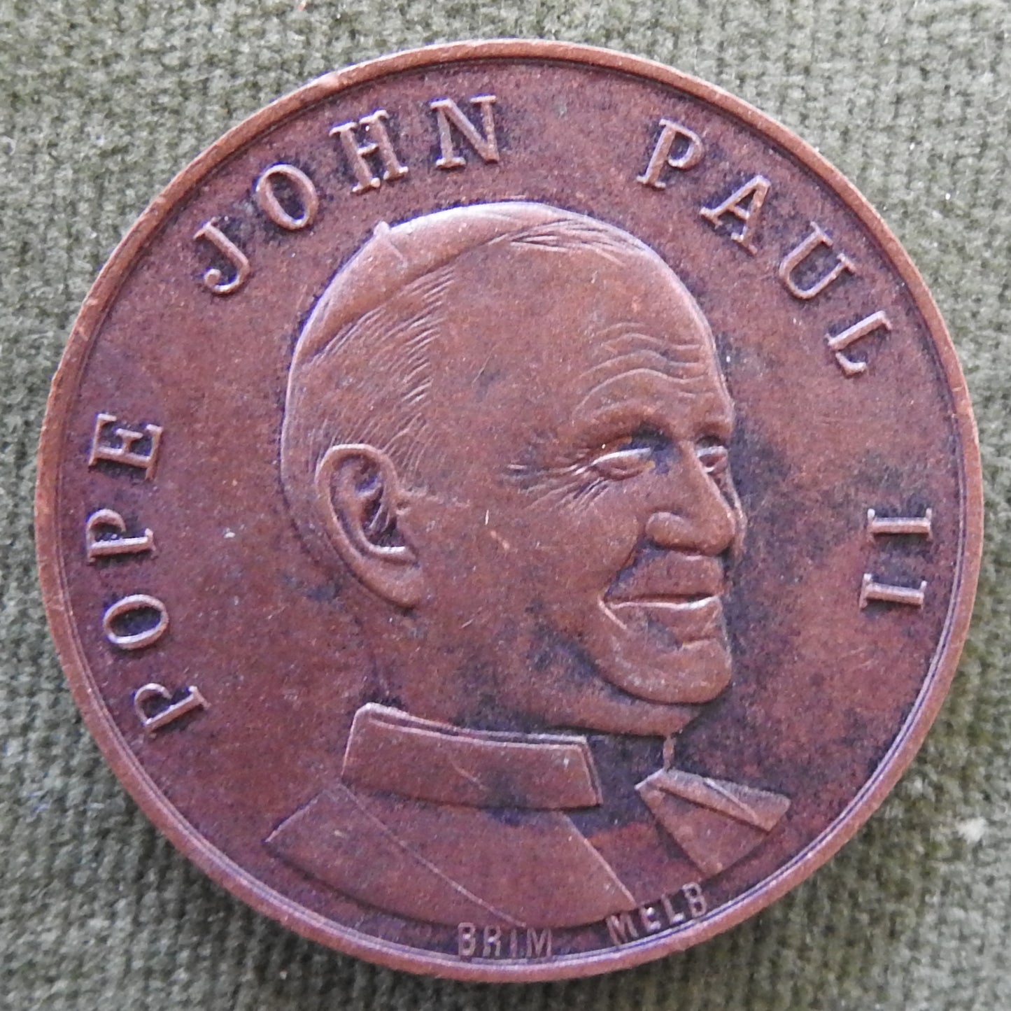 Australian 1986 Pope John Paul II Commemorative Papal Visit Medallion