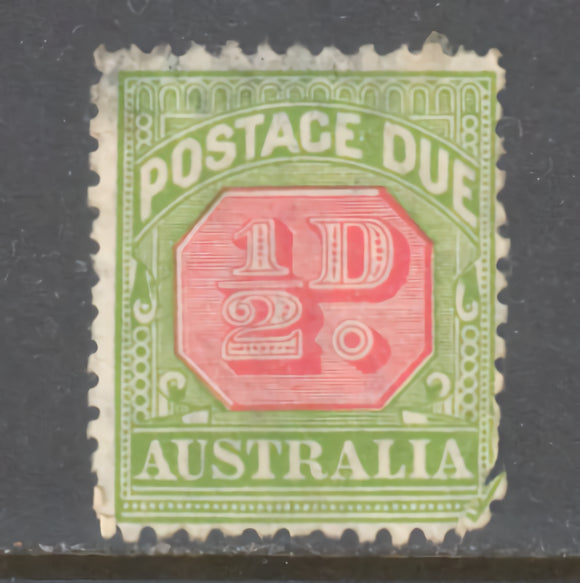 Australia 1938 1/2d Green Postage Due CofA Watermark Stamp - Cancelled