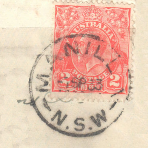 Australian 2d KGV Red Stamp With Full Postmark - MANILLA NSW 1933