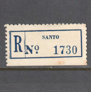 Registered Post Label - Santo No 1730