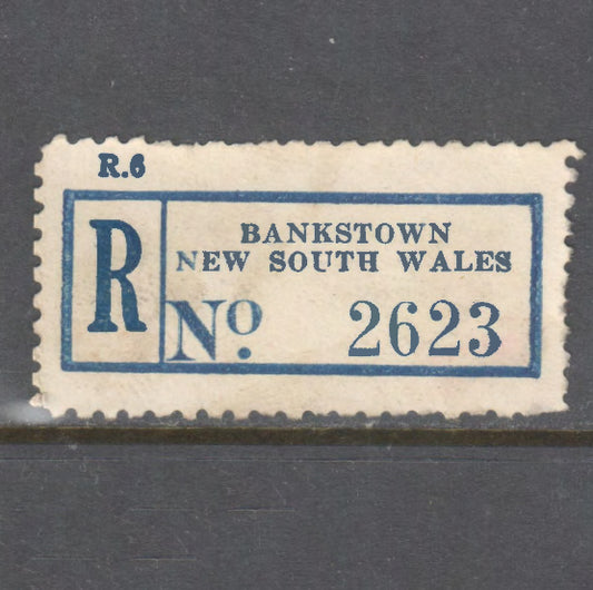 Registered Post Label - Bankstown New South Wales No. 2623