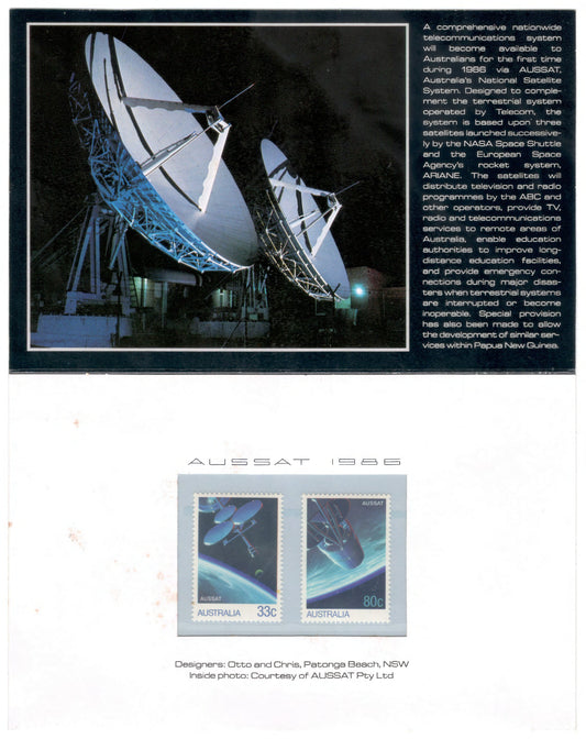 Australia 1986 AUSSAT Stamp Pack Australia Post Pack (POP)