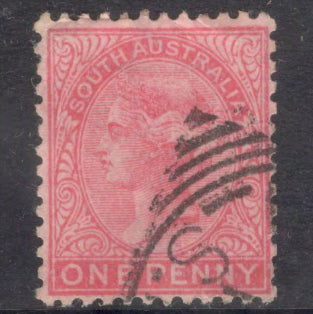 South Australia 1905 1d Scarlet Queen Victoria Stamp - Perf: 12 x 11.5