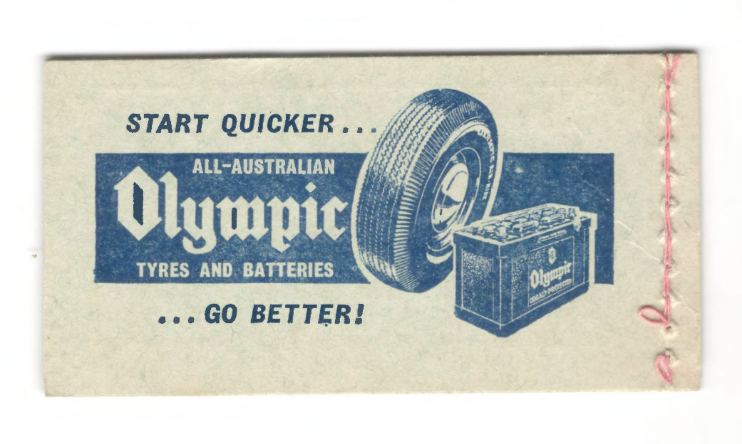 Australian 1960 QEII Stamp Booklet Of 12 5d Blue Stamps 5/-