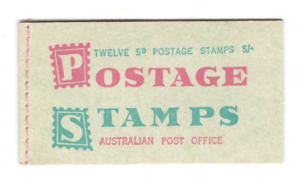Australian 1965 QEII Stamp Booklet Of 12 5d Red Stamps 5/-