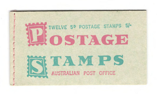 Australian 1965 QEII Stamp Booklet Of 12 5d Red Stamps 5/-