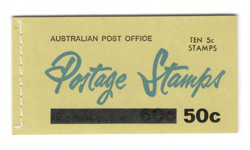 Australian 1967 QEII Red Stamp Booklet Of 10 4 Cent With 5 Cent Overprint Stamps 50 Cents