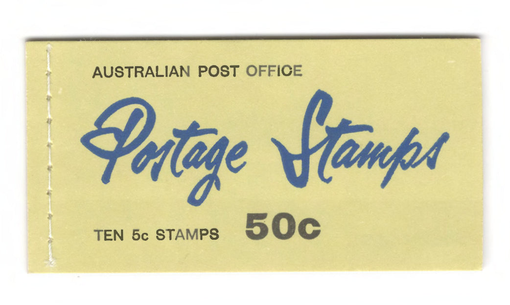 Australian 1967 QEII Blue Stamp Booklet Of 10 5 Cent Stamps 50 Cents