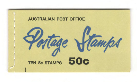 Australian 1967 QEII Blue Stamp Booklet Of 10 5 Cent Stamps 50 Cents