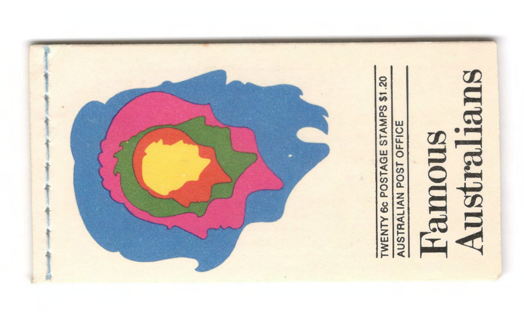 Australian 1970 Famous Australians Stamp Booklet Of 20 6 Cent Stamps $1.20