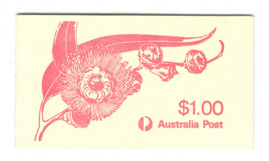 Australian 1982 Eucalypt Flowers Stamp Booklet Of 9 Stamps $1.00