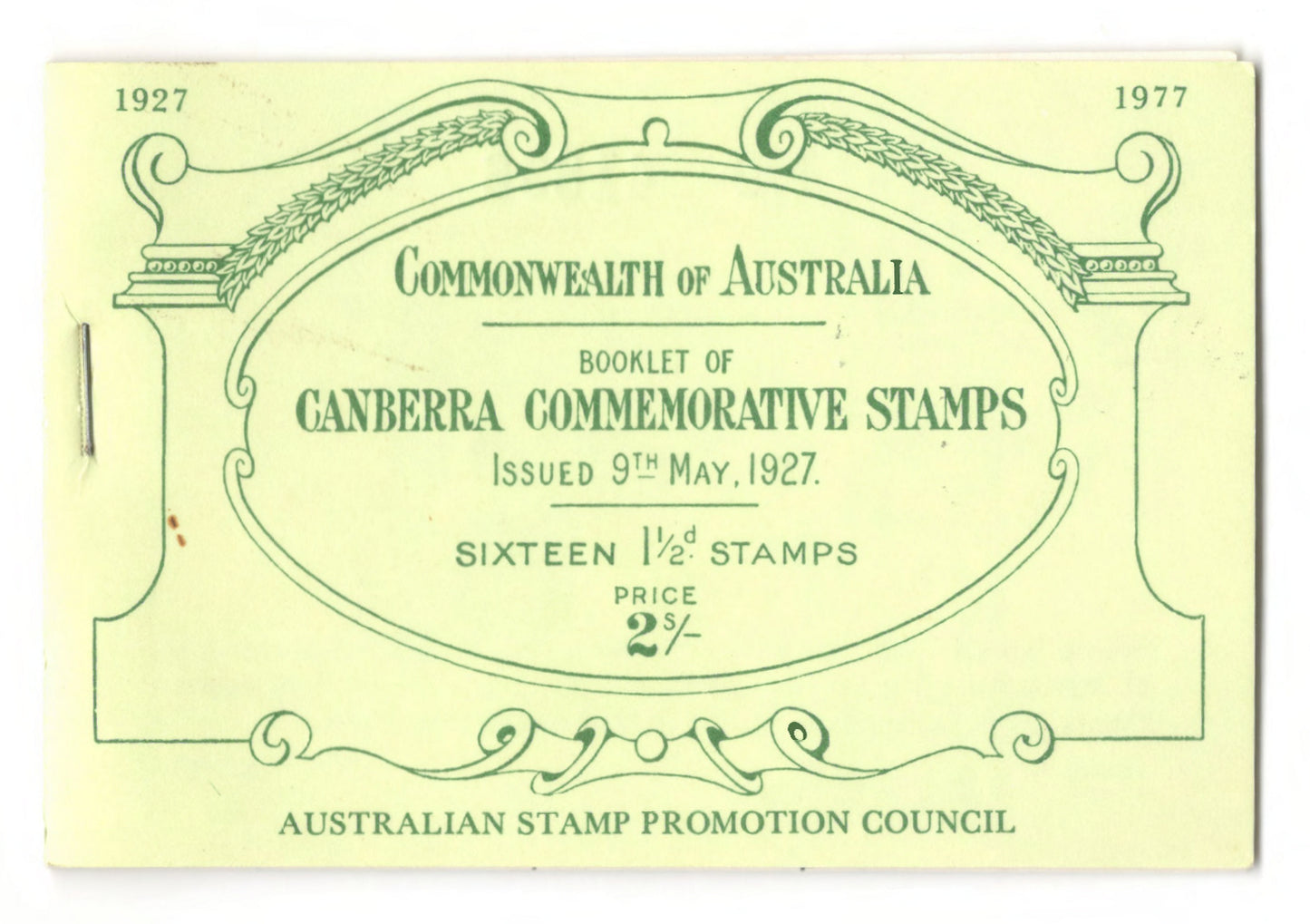 Australian 1977 Canberra Commemorative Stamp Booklet