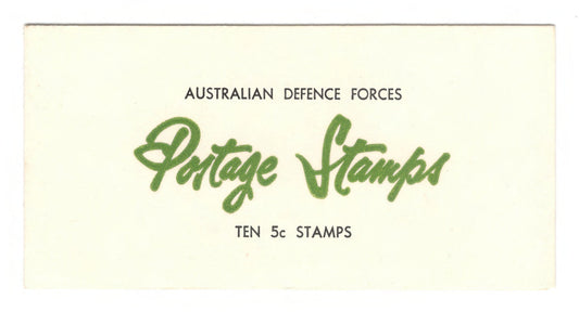 Australian 1967-68 QEII Blue Australian Defence Forces Stamp Booklet Of 10 5 Cent Stamps