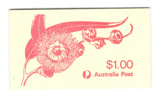 Australian 1982 Eucalypt Flowers Stamp Booklet Of 9 Stamps $1.00