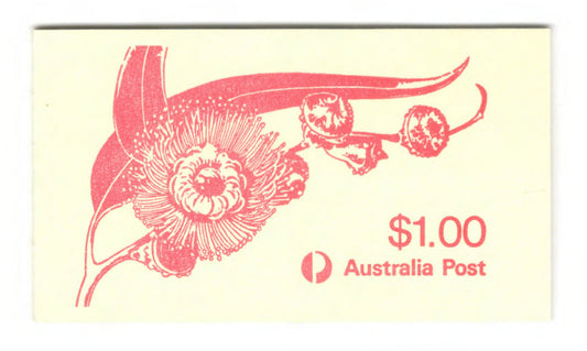 Australian 1982 Eucalypt Flowers Stamp Booklet Of 9 Stamps $1.00