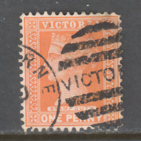 Australian 1890-99 1d One Penny Queen Victoria Duty Stamp - Used