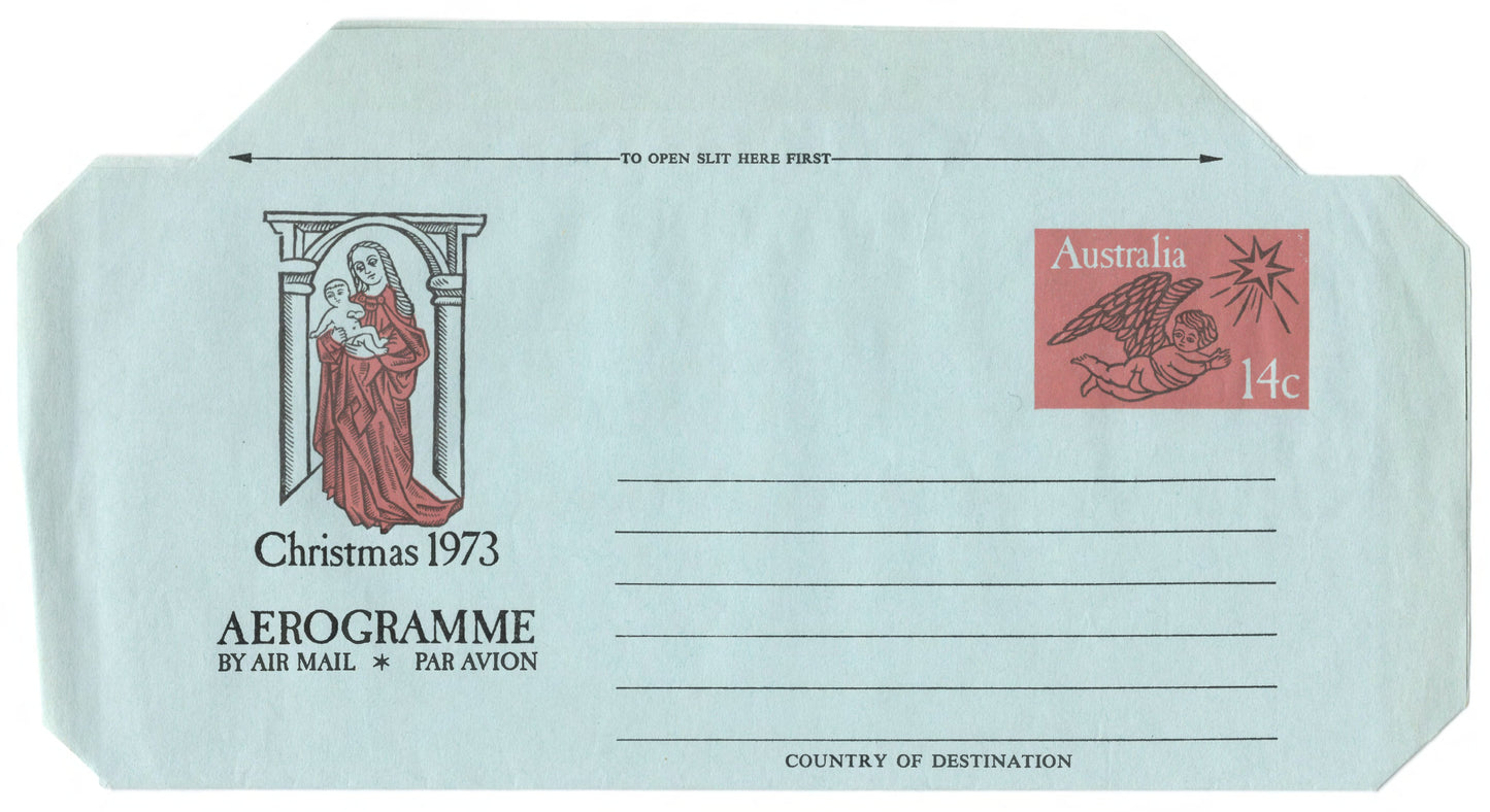 Australia 1973 14 Cent Christmas Aerogramme
