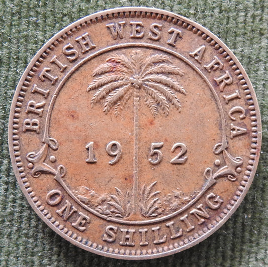 British West Africa 1952 1 Shilling Coin King George VI