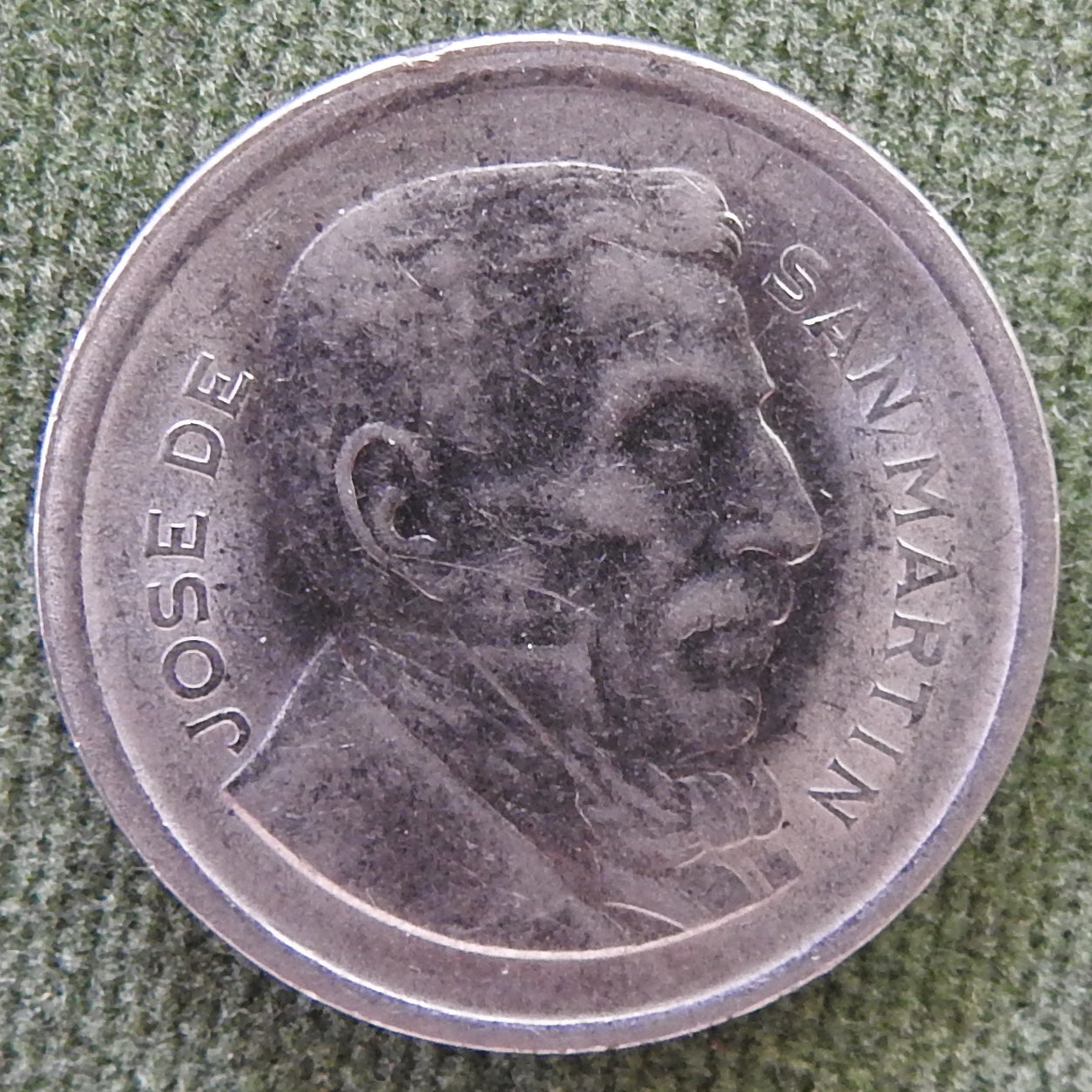 Argentina 1955 50 Centavos Coin Jose De San Martin