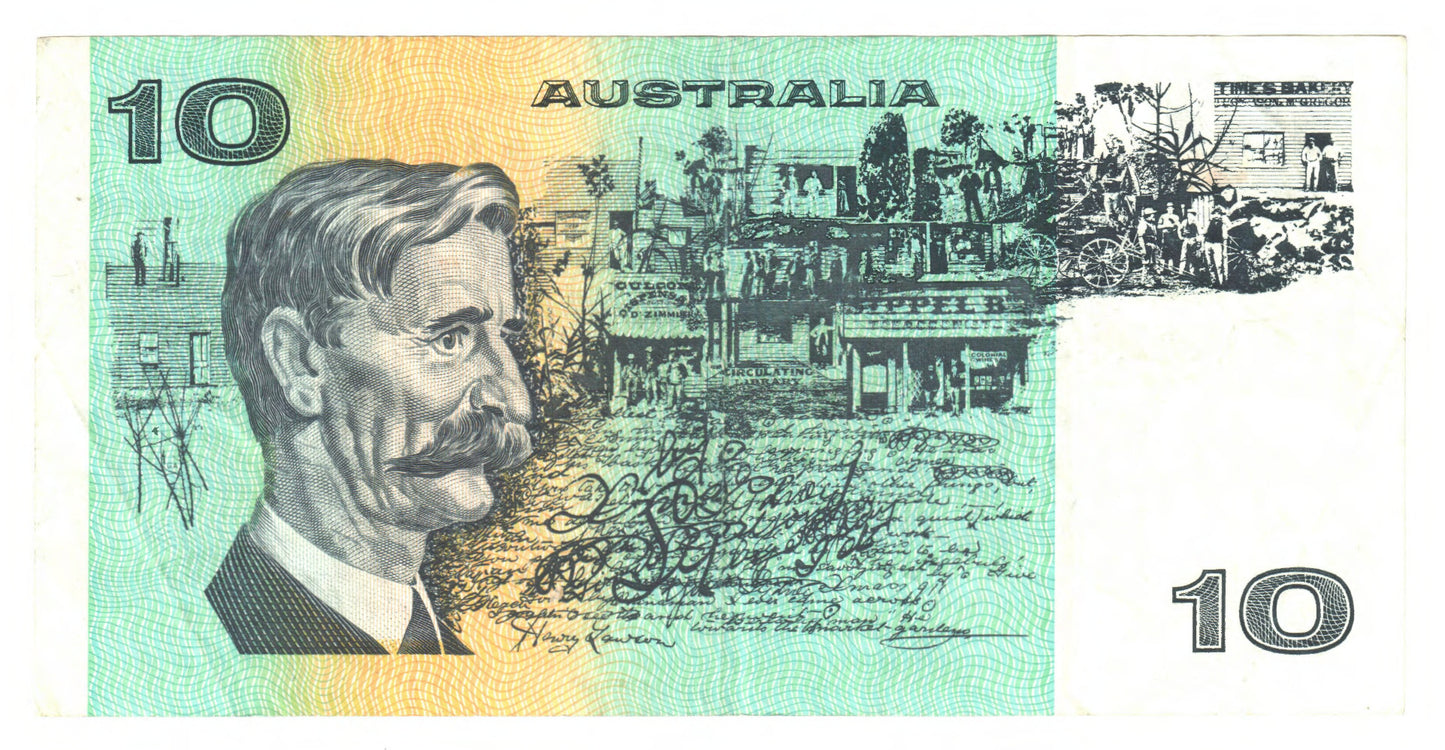 Australian 1991 10 Dollar Fraser Cole Banknote MNY 122295 - Circulated