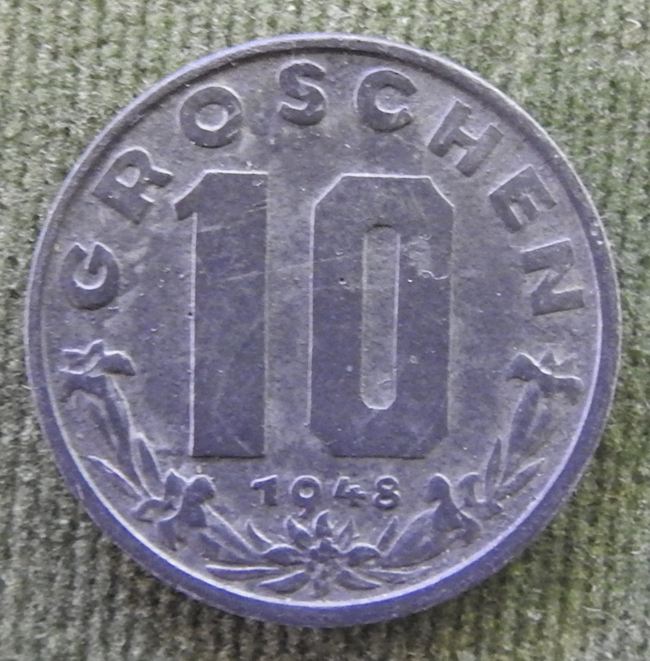Austria 1948 10 Groschen Coin