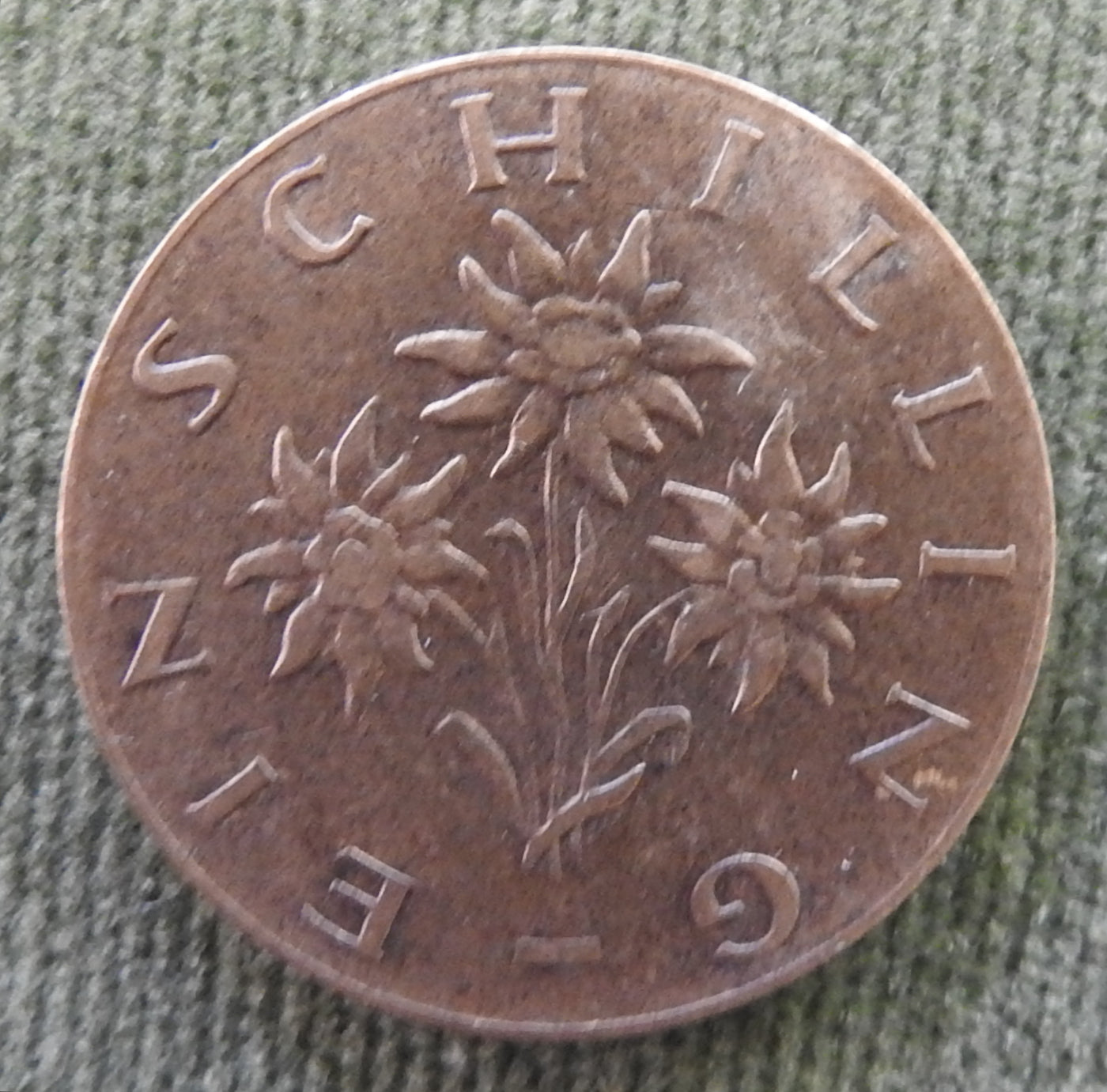 Austria 1959 1 Schilling Coin - Grades as Fine