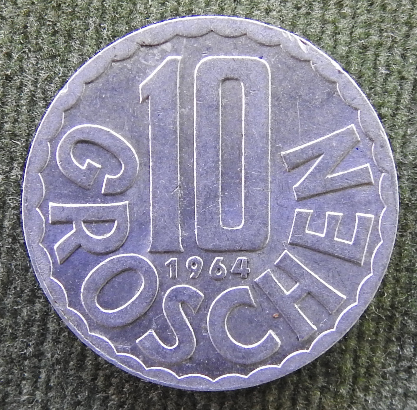 Austria 1964 10 Groschen Austrian Coat of Arms Coin