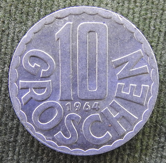 Austria 1964 10 Groschen Austrian Coat of Arms Coin