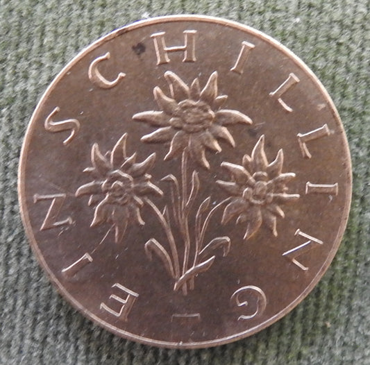 Austria 1965 1 Schilling Coin - Grades as Fine