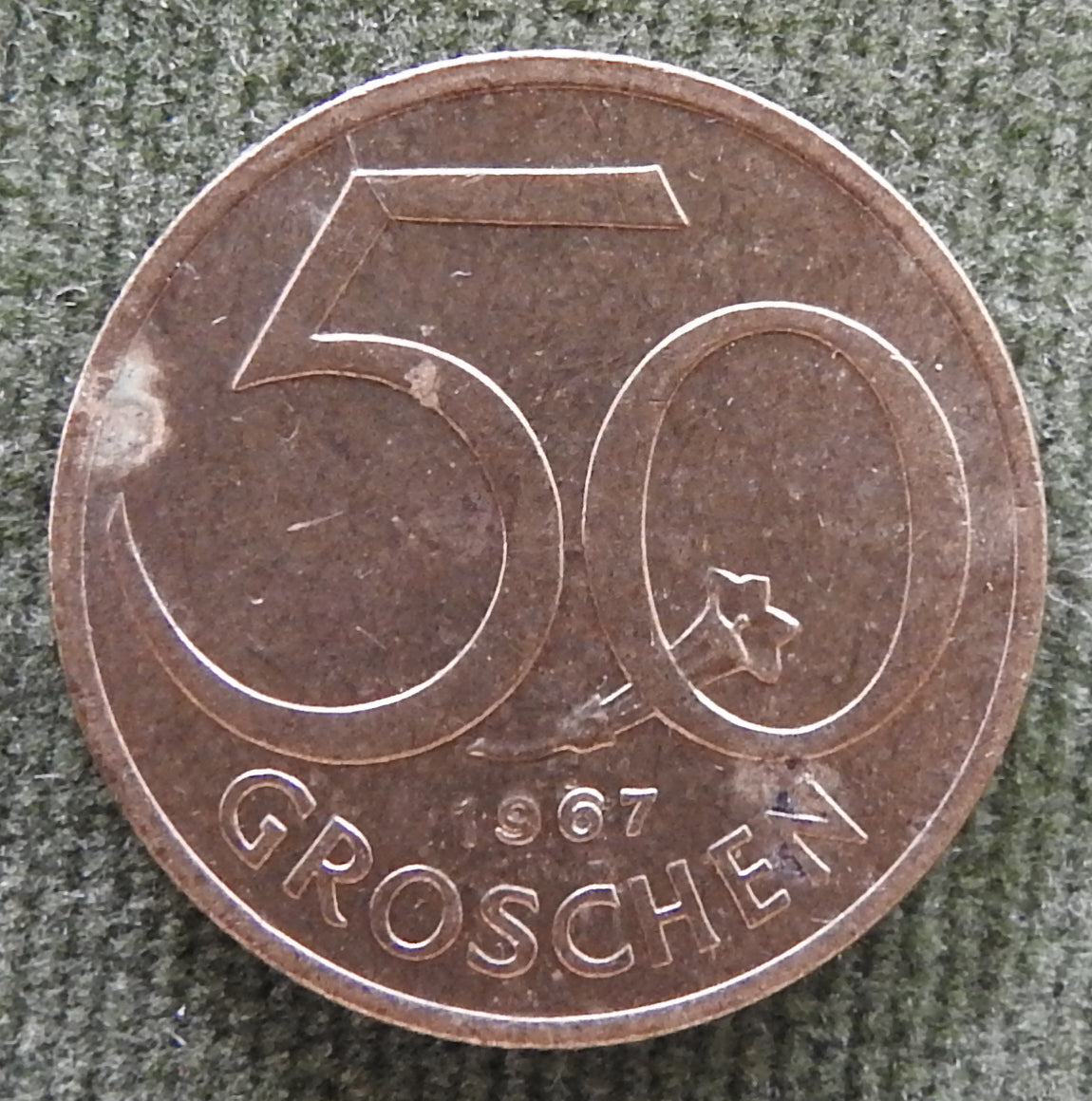 Austria 1967 50 Groschen Austrian Escutcheon Coin