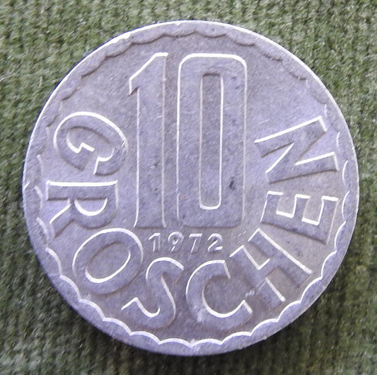 Austria 1972 10 Groschen Coin
