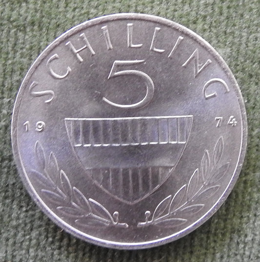 Austria 1974 5 Schilling Coin