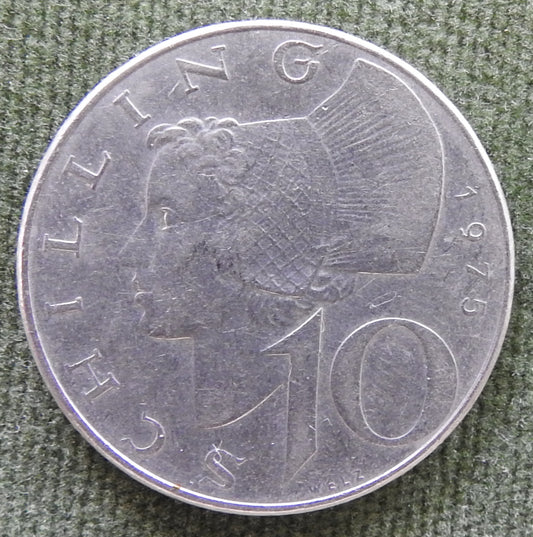 Austria 1975 10 Schilling Woman's Head Coin