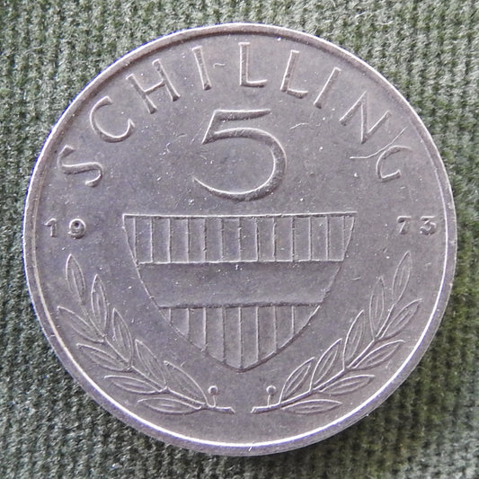 Austria 1973 5 Schilling Coin