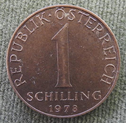 Austria 1978 1 Schilling Three Edelweiss Flowers Coin