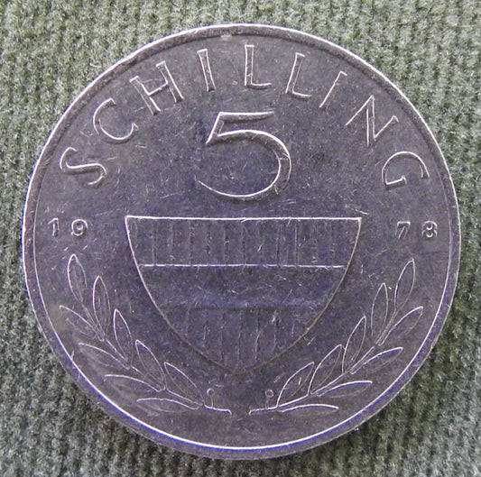 Austria 1978 5 Schilling Coin