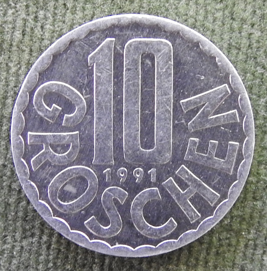Austria 1991 10 Groschen Austrian Coat of Arms Coin