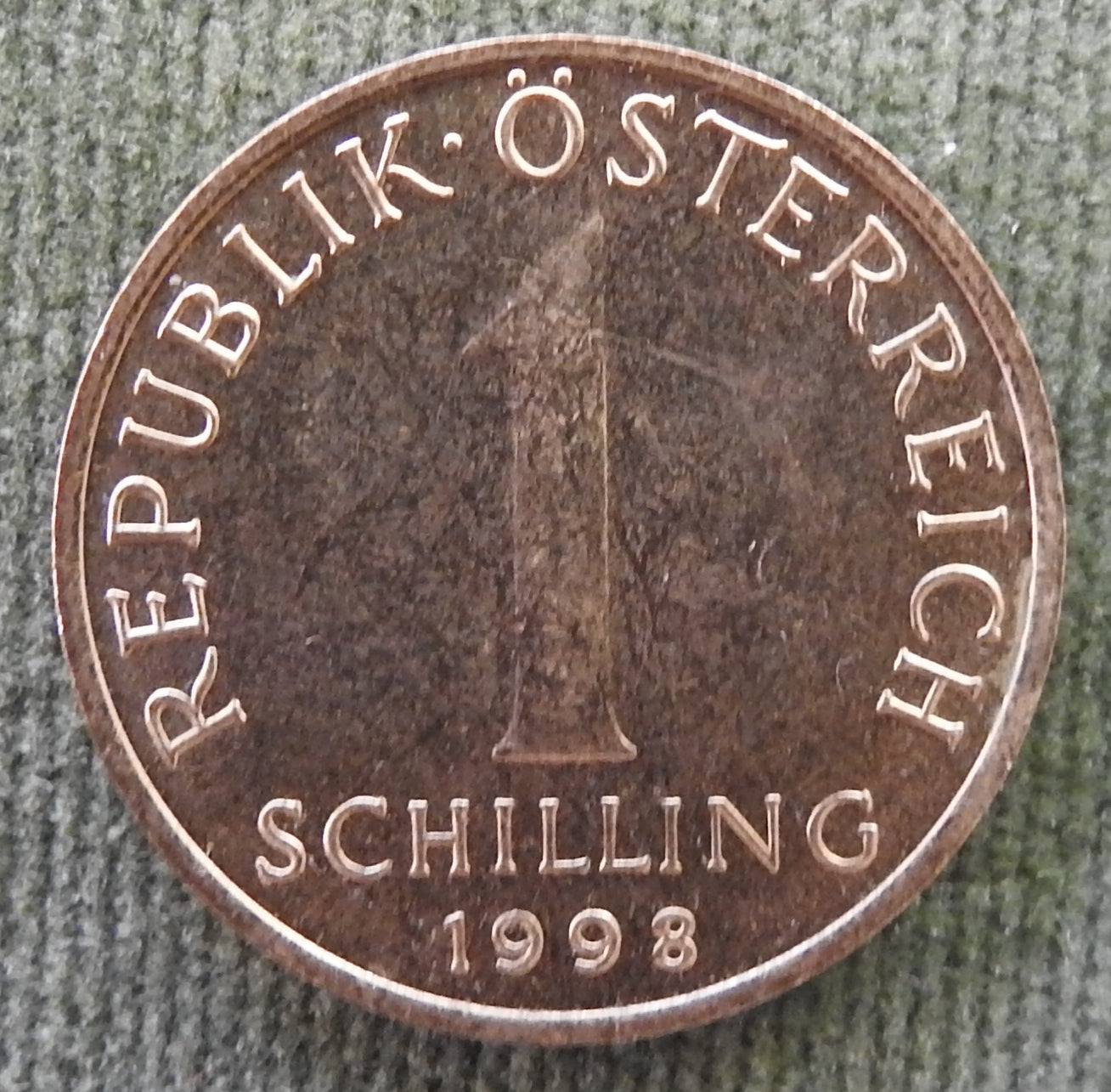 Austria 1998 1 Schilling Three Edelweiss Flowers Coin