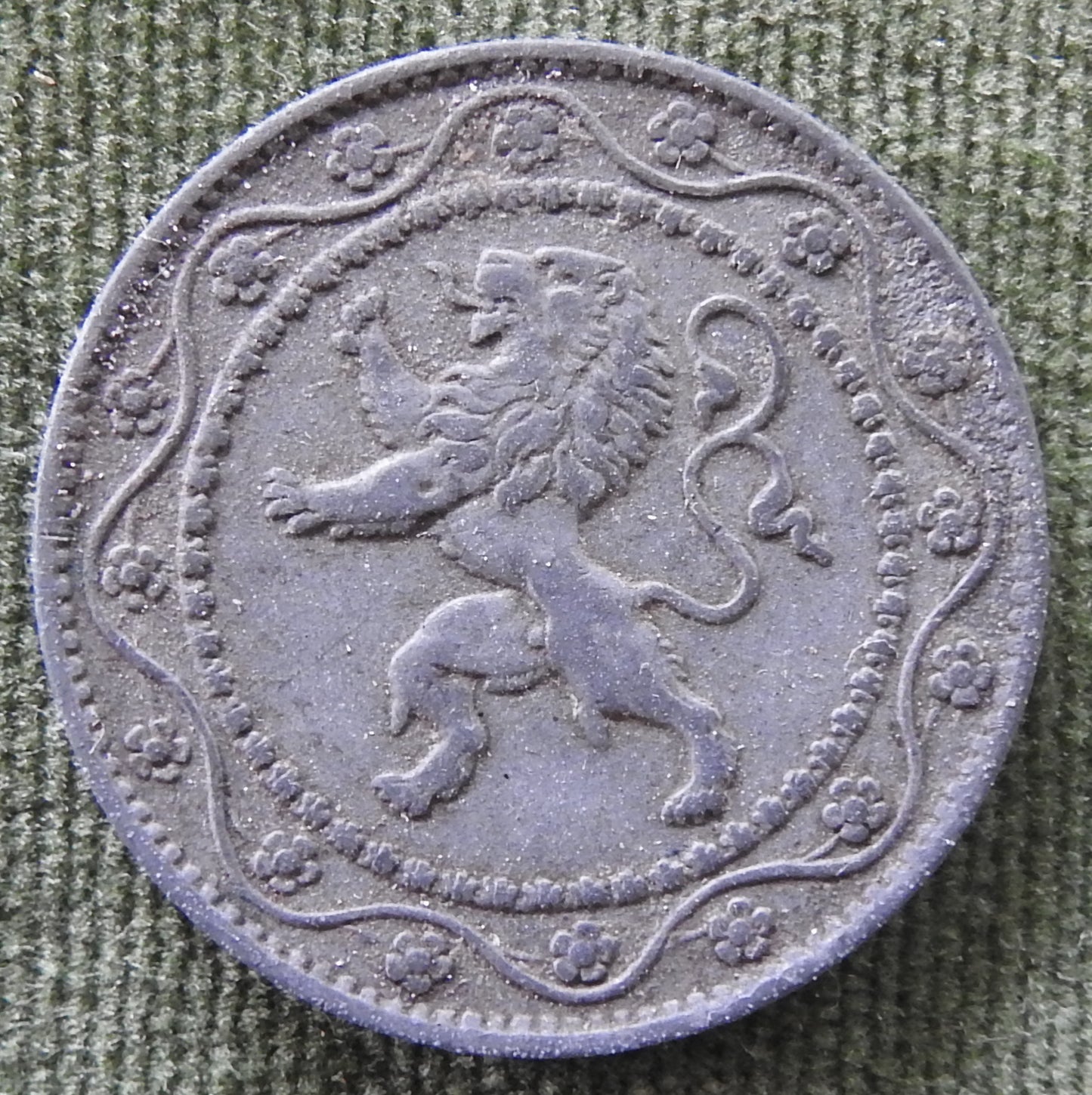 Belgium 1916 25 Centimes Coin German Occupation Currency