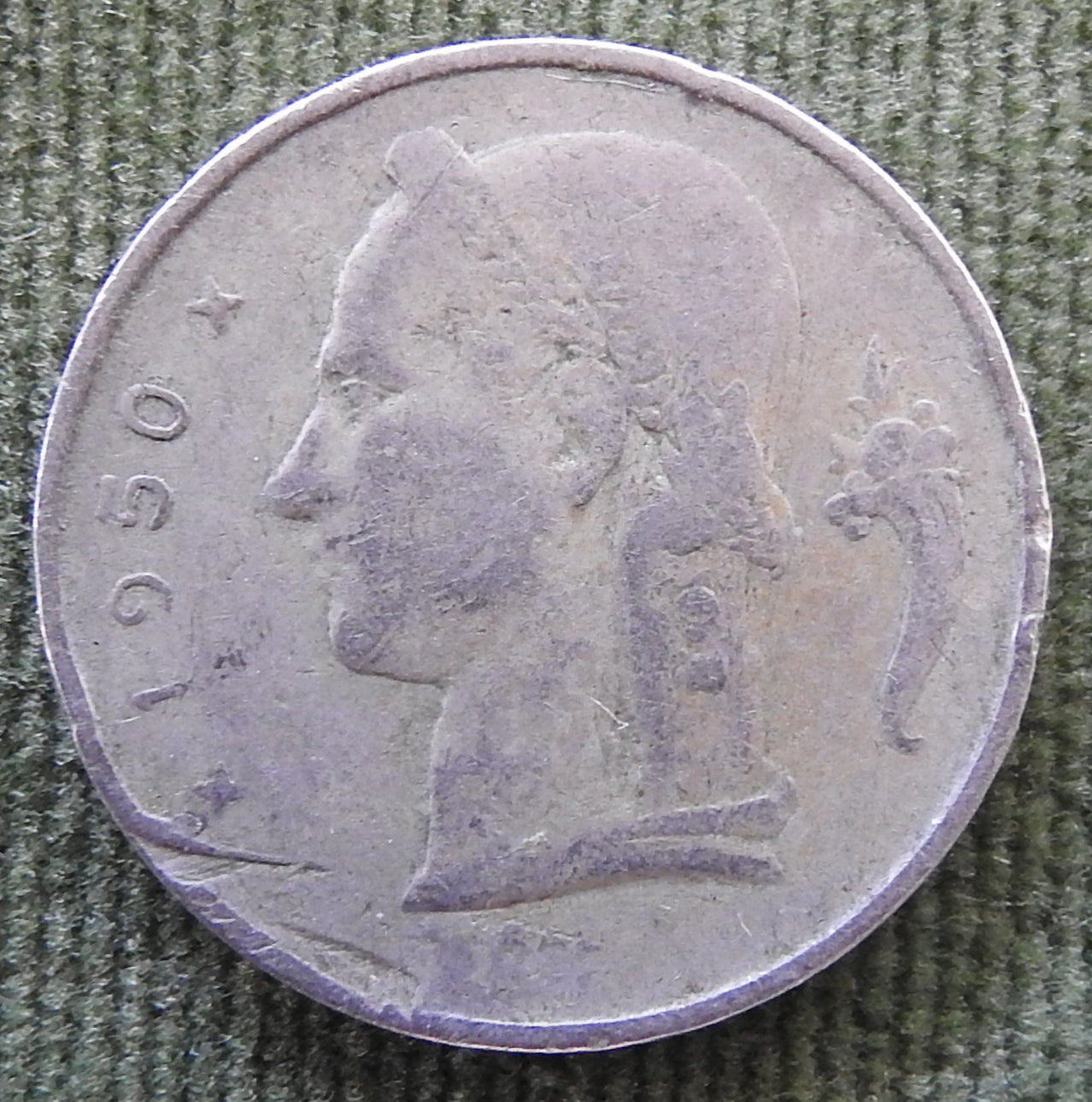 Belgium 1950 1 Franc Coin